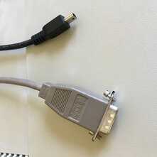apple modem power plug and serial cable