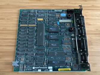 macsnap board installed onto macintosh motherboard
