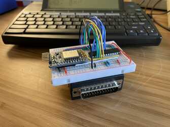 prototype of WiFiStation on a breadboard