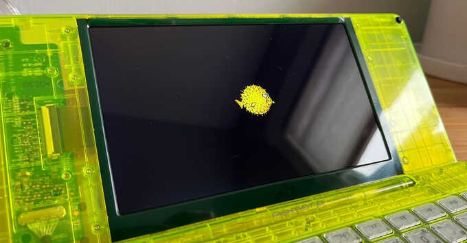 Pomera DM250XY running OpenBSD